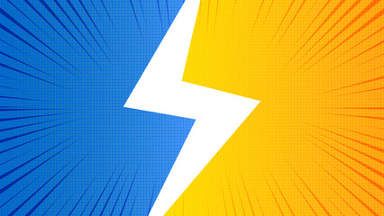 Comic versus halftone burst background