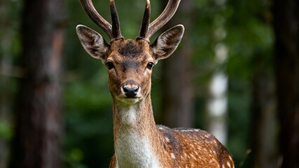 young buck deer in forest