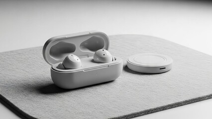 Wireless Earbuds and Charging Case with Wireless Charger