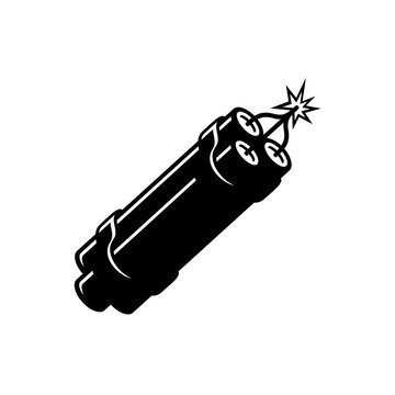 Dynamite, time bomb on white background 