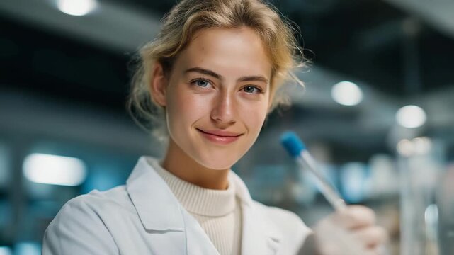 An energy engineer testing a small-scale hydrogen fuel cell inside a lab, carefully noting output readings to assess next-generation efficiency standards &mdash; alternative fuels, sustainable energy