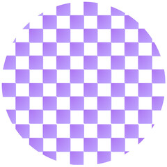 lavender and white checkered pattern circle shape
