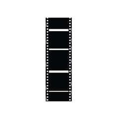 Black film strip silhouette with perforations silhouette