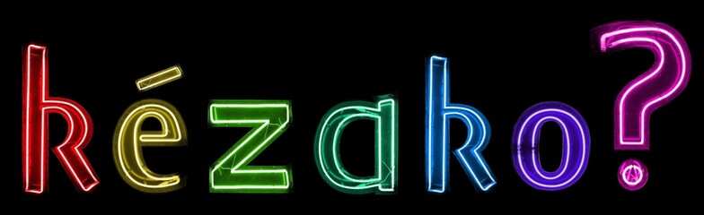 k&eacute;zako? n&eacute;ons multicolores