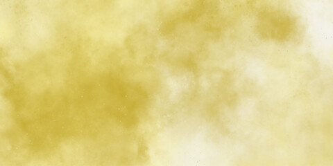 Painted light yellow, golden color wall background. Modern abstract pale yellow water color background. Soft cloudy texture . grunge paper background, inventory and copy space .