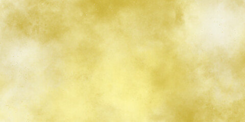 Painted light yellow, golden color wall background. Modern abstract pale yellow water color background. Soft cloudy texture . grunge paper background, inventory and copy space .