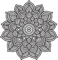 Sri Lankan Temple Lotus &ndash; Elegant Line Art Design