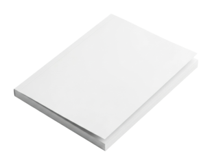 Creative blank notebook design workspace product showcase isolated on transparent background