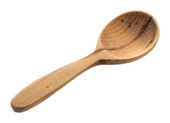 Crafting wooden spoons traditional handicraft workshop experience isolated on transparent background