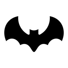 Bat outline glyph style icon vector design illustrator