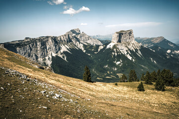 Vue Large Prairie Alpine Mont