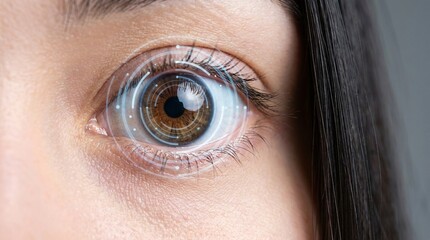 Innovative Digital Eye Scan Technology with Futuristic Overlay