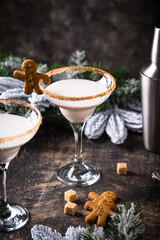 Christmas winter creamy cocktail eggnog