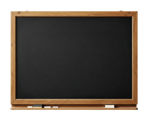 Teaching session on a blackboard in a classroom environment isolated on transparent background