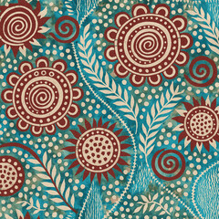 Modern and Original dip dye, tie dye, batik and shibori pattern on white canvas in high resolution
