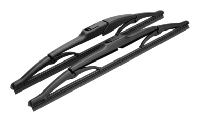 Essential windshield wiper blades for automotive maintenance isolated on transparent background