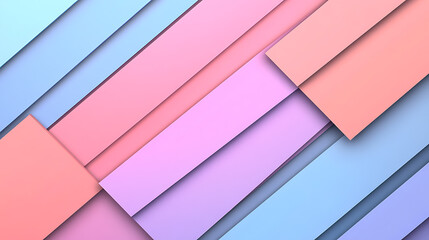 Fototapeta premium Soft pastel layered paper background texture abstract with diagonal geometric strips creating gentle depth and calm mood