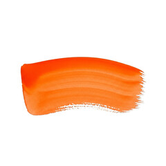 Watercolor Orange Paint Stroke isolated on a transparent background
