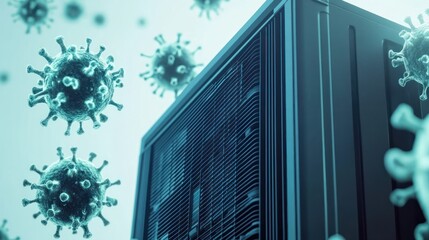 Server farm threatened by virus