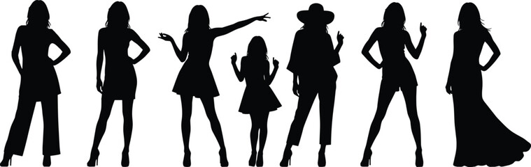 massive collection of diverse people, crowds, children, readers, individual fashion models, plus a comprehensive set of various shoes and boots, isolated on white