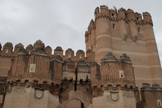 medieval castle in coca in spain 