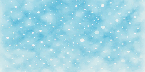 Abstract blue Christmas background pattern with falling snowflakes for winter holiday celebration