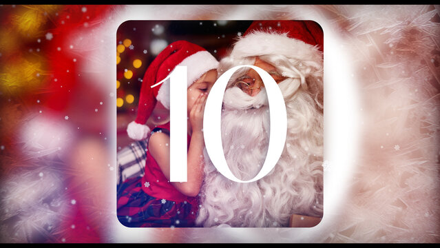 Countdown to Christmas Day contains 23 placeholders and 10 editable text layers. Available in 4K resolution.