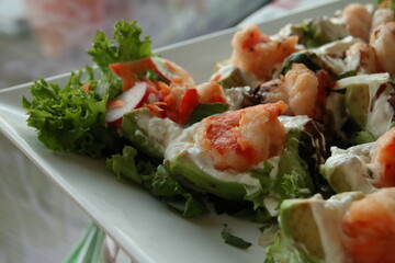 Celebration and Festivity food buffet at evening dinner