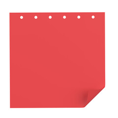 3D notepad. Sticky note. 3D illustration.