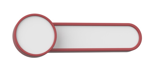 Profile tab. Social media profile. 3D illustration.