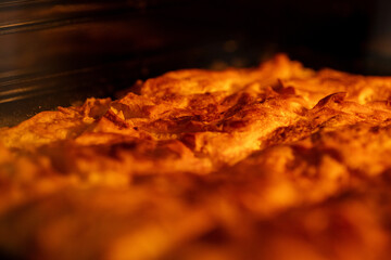 Oven baked tray pastry. Traditional Turkish pastry
