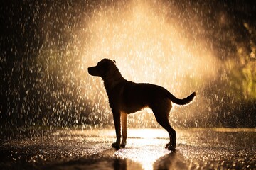 Wet reflective textures and dramatic lighting create powerful atmospheric depth.