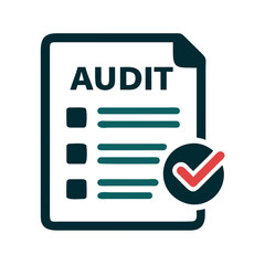 Audit document icon with checklist and checkmark