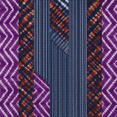 Fototapeta premium Modern and Original dip dye, tie dye, batik and shibori pattern on white canvas in high resolution 
