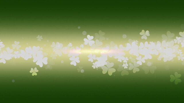 vivid green illumination featuring shamrock trail and shimmering decorations
