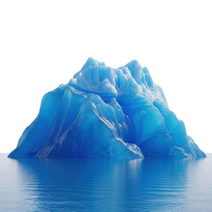 Obraz premium Majestic iceberg melting in arctic waters nature serenity isolated on transparent background