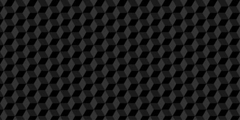 Vector structure box minimal black abstract cube square wall texture. geometric tile hexagon mosaic wall grid wallpaper. minimal geometric block cube isometric mosaic texture background.	