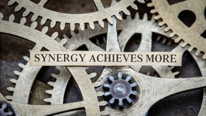 Gear Mechanism with Synergy Message Displaying Teamwork