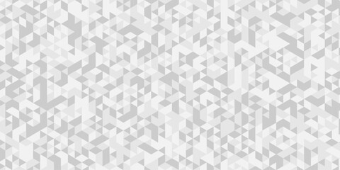 Modern low polygon abstract paper design. white and gray pattern square background. Geometric print composed of triangles. white triangle tiles pattern mosaic wallpaper background.
