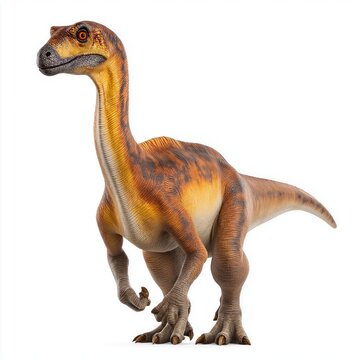 Plateosaurus engelhardti standing on white background