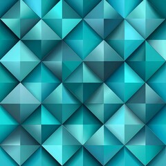 Obraz premium Abstract geometric pattern with teal and blue diamond shapes and metallic texture
