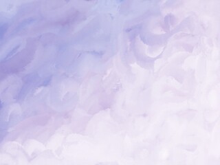 Aquarelle drawing violet clouds gradient soft background. Cold color vertical design