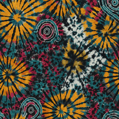 Modern and Original dip dye, tie dye, batik and shibori pattern on white canvas in high resolution
