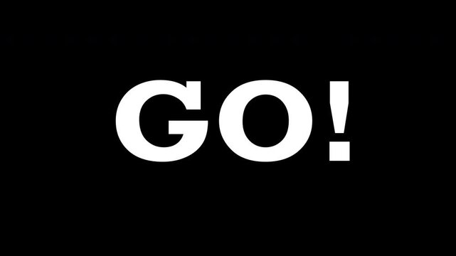 3 2 1 Go Simple Countdown Animation on black background. Ideal for game intros, battle openers, or intense scramble challenges. 4K video