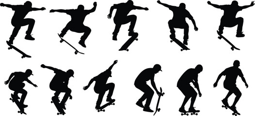 Dynamic Action Poses including Dribbling, Running, and Jump Shots for Sports, Team Game, and Active Lifestyle Graphics