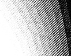 Macro halftone gradient forming a curved tonal band in dense diagonal lines on a transparent...