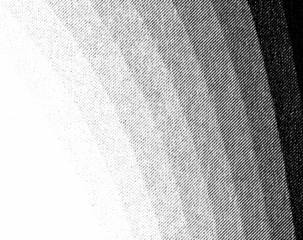 Macro halftone gradient forming a curved tonal band in dense diagonal lines on a transparent background. Smooth shift from light to dark with subtle layered texture.