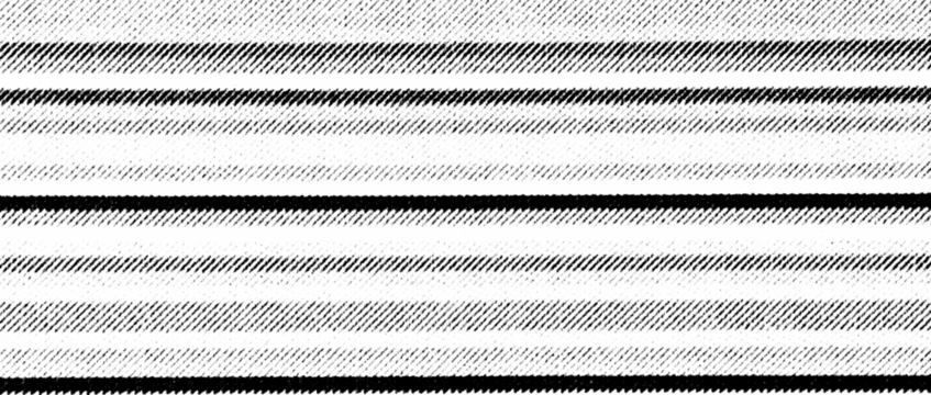 Macro of alternating bold and soft horizontal halftone stripes, black on transparent PNG, creating a graphic banded pattern in monochrome. - Powered by Adobe