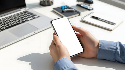 Young businesswoman writing a finance report on a digital tablet computer while working at her office desk