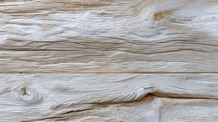 Aged wooden texture featuring peeling white paint, visible knots, and natural background vintage cracks, a creating